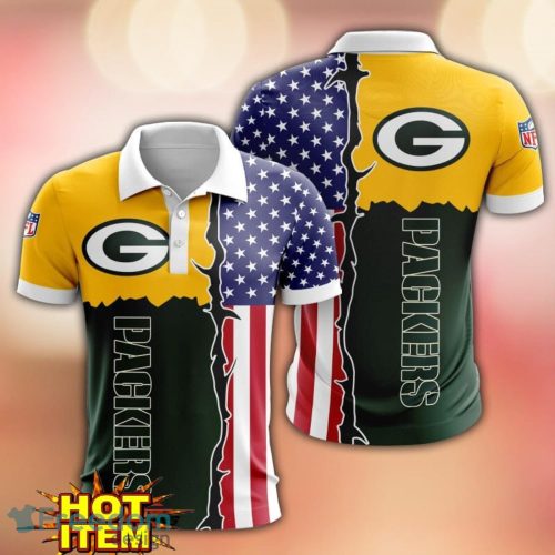 Green Bay Packers US Flag 3D Polo Shirt Golf Polo Shirt Men Gift Product Photo 1