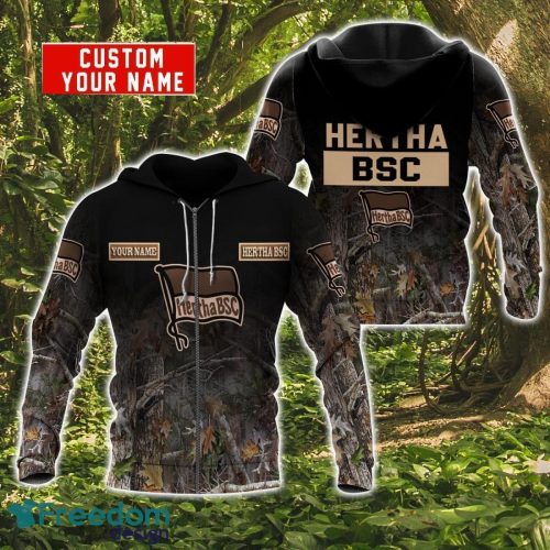 Hertha BSC Personalized Name 3D Hoodie Zip Hoodie For Hunting And Sport Fans Product Photo 2