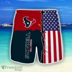 Houston Texans Beach Short Gift For Men US Flag Printed