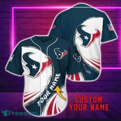 Houston Texans Personalized Name 3D Baseball Jersey Shirt For Fans