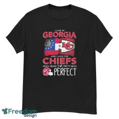 I Live In Georgia And I Love The Kansas City Chiefs Which Means I’m Pretty Much Perfect shirt - G500 Men’s Classic T-Shirt