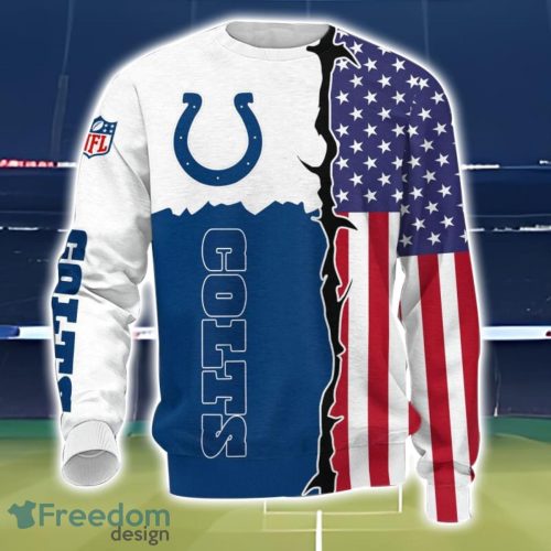 Indianapolis Colts US Flag 3D All Over Printed T-shirt Hoodie Sweatshirt Product Photo 3