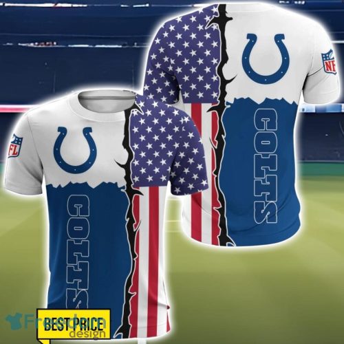 Indianapolis Colts US Flag 3D All Over Printed T-shirt Hoodie Sweatshirt Product Photo 5