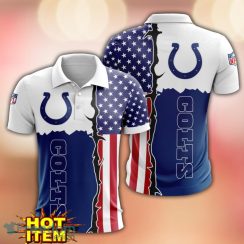 Indianapolis Colts US Flag 3D Polo Shirt Golf Polo Shirt Men Gift