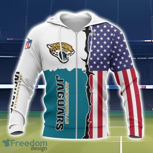 Jacksonville Jaguars US Flag 3D All Over Printed T-shirt Hoodie Sweatshirt Product Photo 2