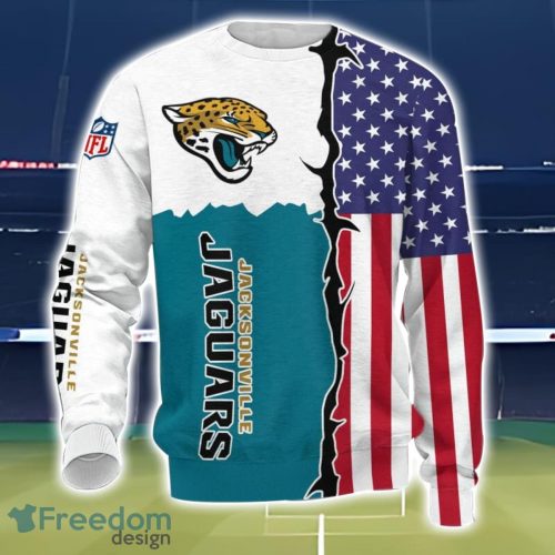 Jacksonville Jaguars US Flag 3D All Over Printed T-shirt Hoodie Sweatshirt Product Photo 3