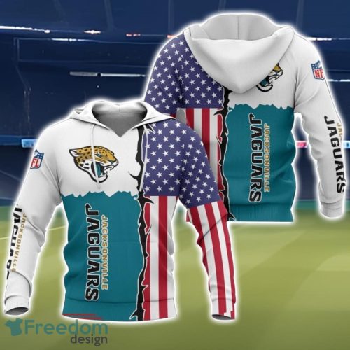 Jacksonville Jaguars US Flag 3D All Over Printed T-shirt Hoodie Sweatshirt Product Photo 1