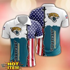 Jacksonville Jaguars US Flag 3D Polo Shirt Golf Polo Shirt Men Gift