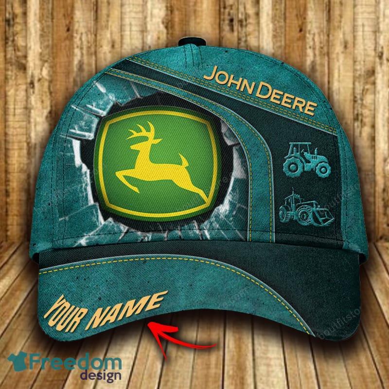 John Deere Custom Name All Over Print 3D Cap Green Mens Gifts New Hot Hat Trends Summer - John Deere Custom Name All Over Print 3D Cap Green Mens Gifts New Hot Hat Trends Summer