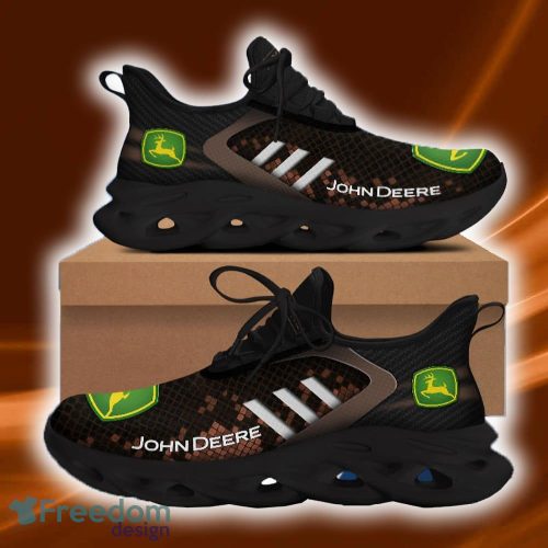 John Deere Custom Name Chunky Shoes Logo Car Gift Max Soul Sneakers Brown For Fans - John Deere DMHE1283_7