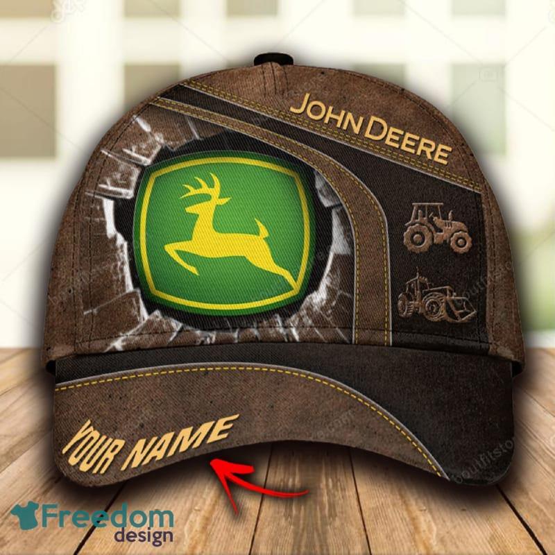 John Deere Limited Edition Custom Name All Over Print 3D Hat Cap Brown For Mens Gift Hot Trending Summer - John Deere Limited Edition Custom Name All Over Print 3D Hat Cap Brown For Mens Gift Hot Trending Summer