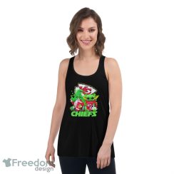 Kansas City Chiefs Baby Yoda Happy St.Patrick’s Day Shamrock t-shirt - Women's Flowy Racerback Tank