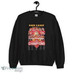 Kansas City Chiefs Back 3 Back 2023 2024 AFC Championship Game Champions Signatures Shirt - Unisex Crewneck Sweatshirt