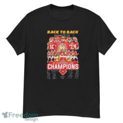 Kansas City Chiefs Back To Back 2023 2024 AFC Championship Game Champions Signatures Shirt - G500 Men’s Classic T-Shirt