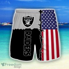 Las Vegas Raiders Beach Short Gift For Men US Flag Printed