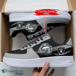 Las Vegas Raiders Personalized Air Force 1 Shoes Lips Custom Name Shoes