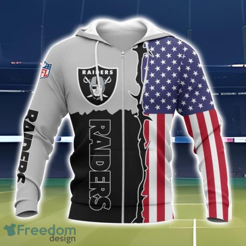 Las Vegas Raiders US Flag 3D All Over Printed T-shirt Hoodie Sweatshirt Product Photo 2