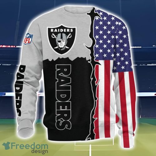 Las Vegas Raiders US Flag 3D All Over Printed T-shirt Hoodie Sweatshirt Product Photo 3