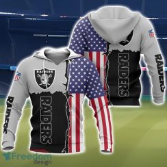 Las Vegas Raiders US Flag 3D All Over Printed T-shirt Hoodie Sweatshirt