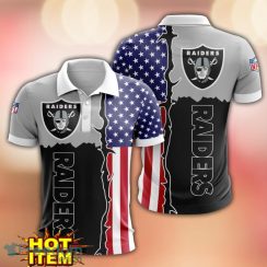 Las Vegas Raiders US Flag 3D Polo Shirt Golf Polo Shirt Men Gift