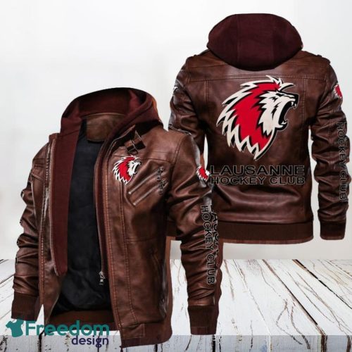 Lausanne Hockey Club Leather Jacket Gift For Men Product Photo 1