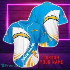 Los Angeles Chargers Personalized Name 3D Baseball Jersey Shirt For Fans