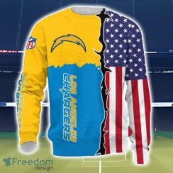 Los Angeles Chargers US Flag 3D All Over Printed T-shirt Hoodie Sweatshirt Product Photo 3