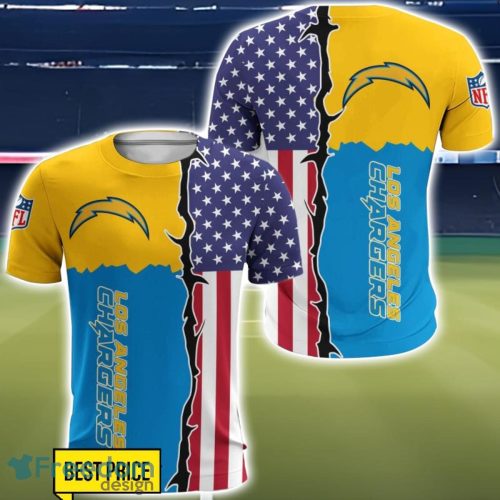 Los Angeles Chargers US Flag 3D All Over Printed T-shirt Hoodie Sweatshirt Product Photo 5