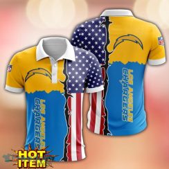 Los Angeles Chargers US Flag 3D Polo Shirt Golf Polo Shirt Men Gift