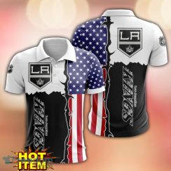 Los Angeles Kings US Flag 3D Polo Shirt Golf Polo Shirt Men Gift