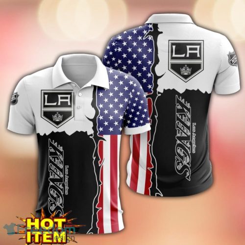 Los Angeles Kings US Flag 3D Polo Shirt Golf Polo Shirt Men Gift Product Photo 1