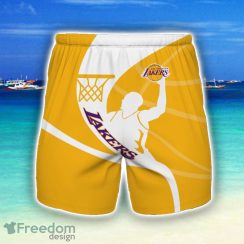 Los Angeles Lakers 3D Shorts Summer Holiday Gift For Men