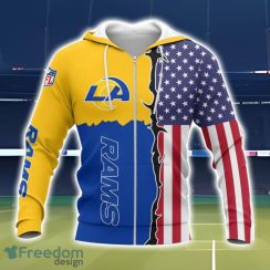 Los Angeles Rams US Flag 3D Printing T-Shirt Hoodie Sweatshirt For Fans Product Photo 2