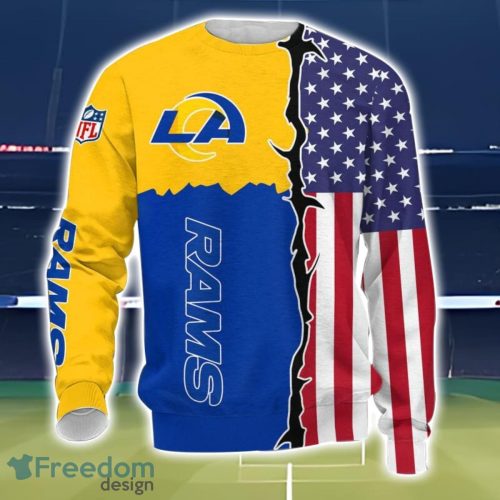 Los Angeles Rams US Flag 3D Printing T-Shirt Hoodie Sweatshirt For Fans Product Photo 3