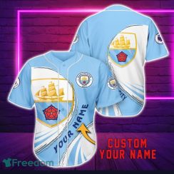 Manchester City F.C Personalized Name 3D Baseball Jersey Shirt For Fans