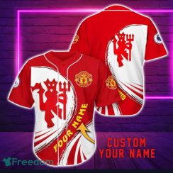 Manchester United Personalized Name 3D Baseball Jersey Shirt For Fans