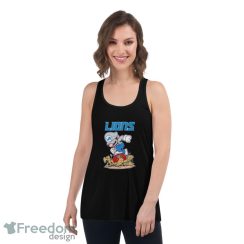 Mario Detroit Lions Stomps On San Francisco 49ers Shirt - Women's Flowy Racerback Tank