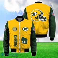 Men’s Green Bay Packers Bomber 3D Jackets Style Gift