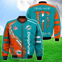 Miami Dolphins Bomber 3D Jackets Style Gift Mens Monter Energy Custom Name
