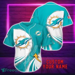 Miami Dolphins Personalized Name 3D Baseball Jersey Shirt For Fans