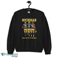 Michigan Wolverines Jim Harbaugh Thank You For The Memories Signatures Shirt - Unisex Crewneck Sweatshirt