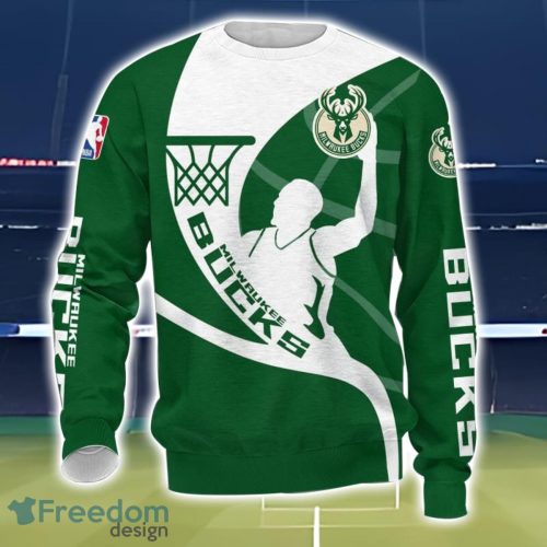 Milwaukee Bucks 3D All Over Printed T-Shirt Sweatshirt Hoodie Product Photo 3