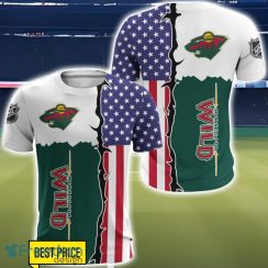 Minnesota Wild US Flag 3D All Over Printed T-shirt Hoodie Sweatshirt Product Photo 5