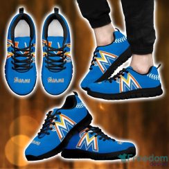 MLB Miami Marlins Sneakers Running Lover Gift Shoes Men Women Shoes Product Photo 2