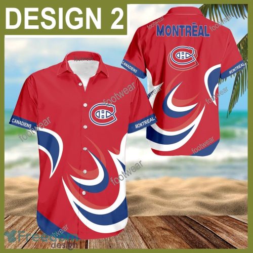 Montreal Canadiens 3D Hawaiian Shirt For Men Gifts New Trending Shirts Beach Holiday Summer - NHL Montreal Canadiens 3D Hawaiian Shirt Pattern Style 2