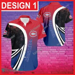 Montreal Canadiens 3D Hawaiian Shirt For Men Gifts New Trending Shirts Beach Holiday Summer - NHL Montreal Canadiens 3D Hawaiian Shirt Pattern Style 1