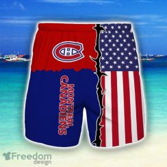 Montreal Canadiens Beach Short Gift For Men US Flag Printed