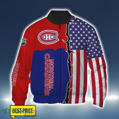 Montreal Canadiens US Flag 3D All Over Printed T-shirt Hoodie Sweatshirt Product Photo 4