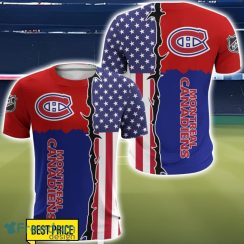 Montreal Canadiens US Flag 3D All Over Printed T-shirt Hoodie Sweatshirt Product Photo 5