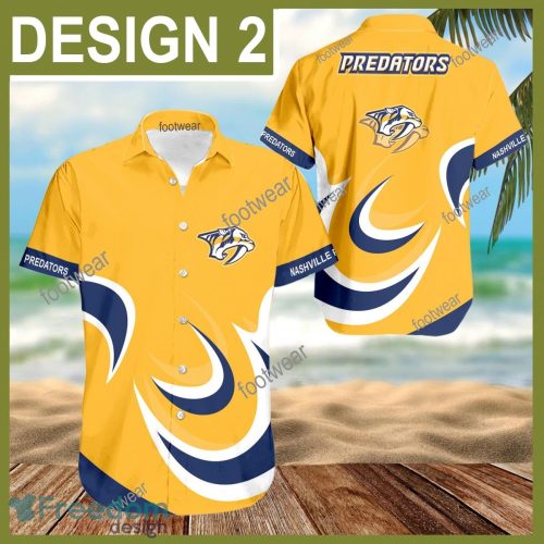 Nashville Predators 3D Hawaiian Shirt For Men Gifts New Trending Shirts Beach Holiday Summer - NHL Nashville Predators 3D Hawaiian Shirt Pattern Style 2